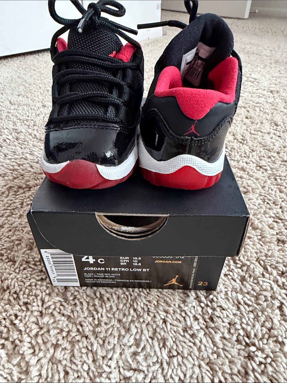 Retro Jordan 11 Bred size 4c